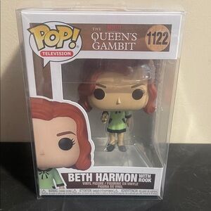 Funko Pop Television Netflix The Queen's Gambit BETH HARMON With ROOK NIB #1122